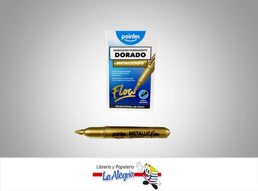 [7453038453042] MARCADOR PERMANENTE METALIZADO MK5118GD DORADO UND MARCA POINTER
