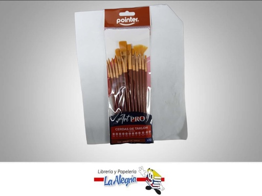 [7453038454391] PINCEL MANGO CORTO SET 12 PZA. AB56811 MARCA POINTER   