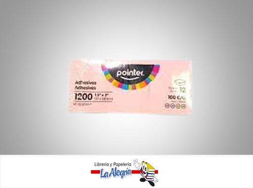 [7453038457446] NOTA AUTOADHESIVA PASTELES 51X38MM 1200H MARCA POINTER   