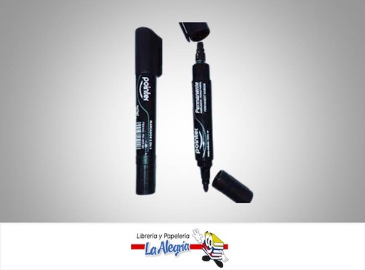[7453038459426] MARCADOR DOBLE PUNTA PM-1807BK NEGRO UND MARCA POINTER   