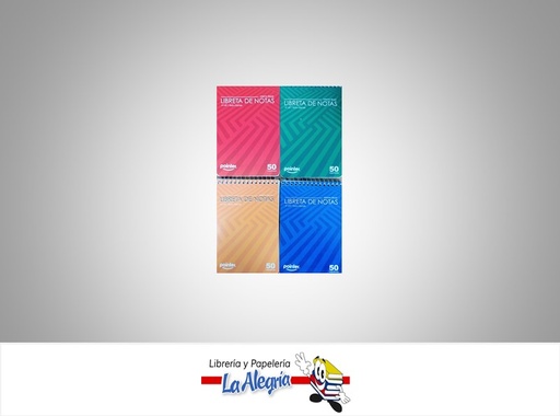 [7453038468251] LIBRETA NOTA ESPIRAL NB181510; 10X15CM 50 HOJAS MARCA POINTER