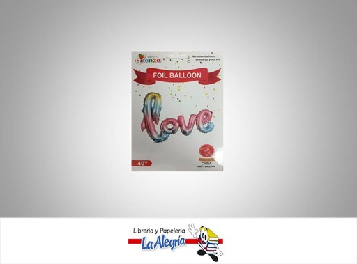 [7453038471213] GLOBO FOIL 40'' LOVE UND    