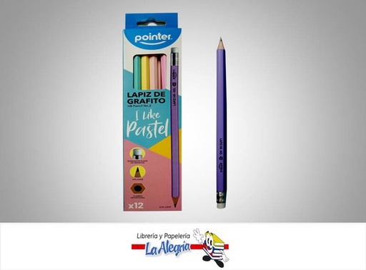 [7453038476034] LAPIZ GRAFITO N° 2 SYP12HP COLOR PASTEL UND MARCA POINTER