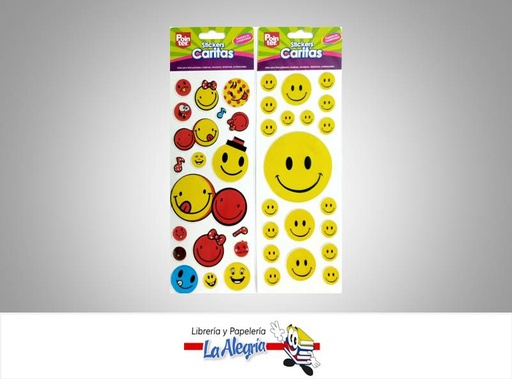 [7453038481342] CALCOMANIA CARITA FELIZ PAQ MARCA POINTER   