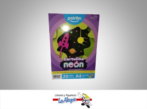 [7453038481472] BLOCK DE CARTULINA NEON PA-80255 A4 20 HOJAS MARCA POINTER