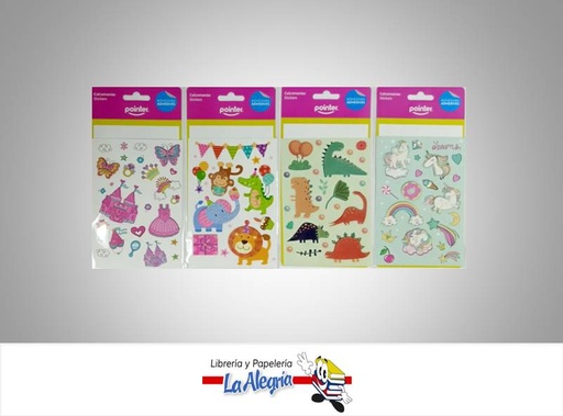 [7453038487344] CALCOMANIA STICKERS SURTIDOS PAQ MARCA POINTER   