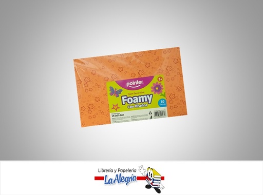 [7453038495356] FOAMI ESCARCHADO CARTA 10 PZ COLOR SURTIDOS MARCA S/M