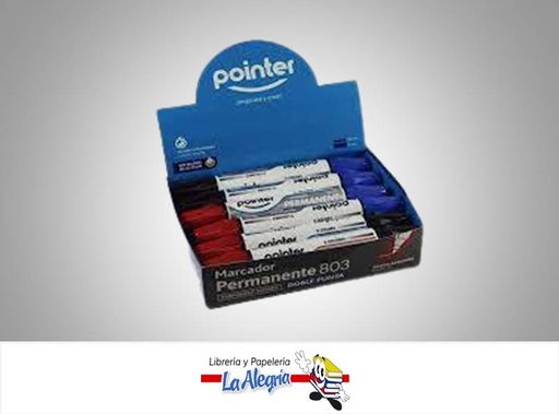 [7453078501147] MARCADOR DOBLE PUNTA 2 COLORES PM803 UND MARCA POINTER   
