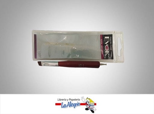[7453078502601] PINCEL PARA UÑAS CON REPUJADOR UND MARCA EVOK