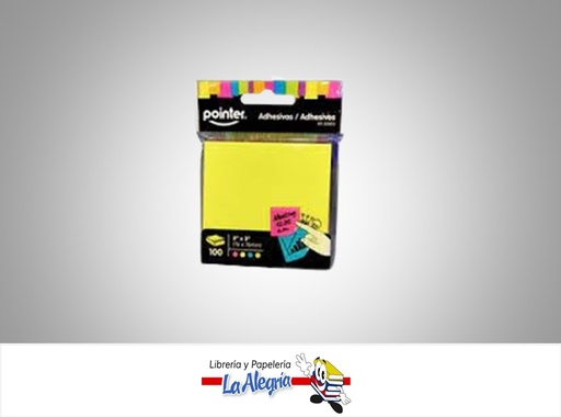 [7453078504902] NOTAS ADHESIVAS 76MMX76MM 100 HOJAS MARCA POINTER