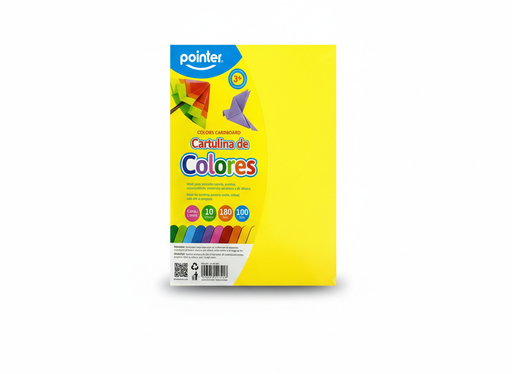 [7453078526218] CARTULINA COLOR SURTIDO 100 HOJAS MARCA POINTER