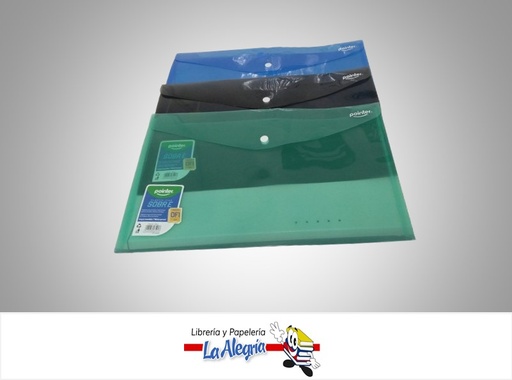 [7453078535913] SOBRE PLASTICO CON BROCHE JD812 OFICIO COLOR VARI MARCA POINTER
