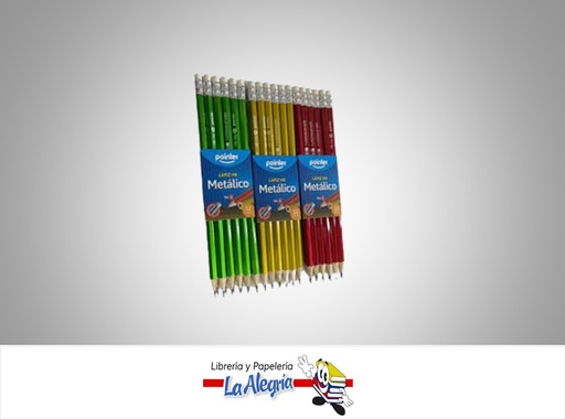 [7453078541242] LAPIZ DE GRAFITO 2HB METALIZADO COLORE V MARCA POINTER   