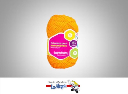[7453086100875] ESTAMBRE ESCOLAR 15G AMARILLO TOSTADO REF/218 MARCA BAMBARY