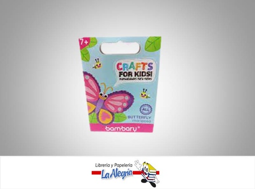 [7453086113707] KIT DE MANUALIDADES CREAR MARIPOSA MARCA BAMBARY   