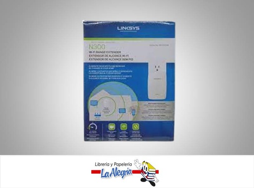 [745883657339] EXTENSOR DE SENAL WIFI NE300 BLANCO RE30 MARCA LINKSYS   