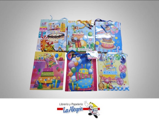 [7460184295600] BOLSA DE REGALO HAPPY BIRTHDAY 12X15 CM MARCA S/M   
