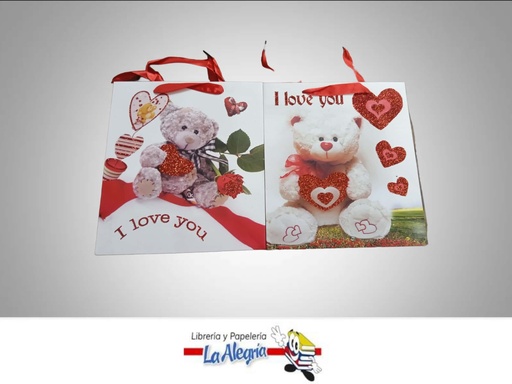 [7460184295709] BOLSA DE REGALO DISEÑO PELUCHE 21X24 UND MARCA S/M   