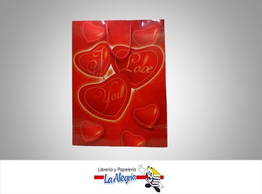 [7501454571656] BOLSA DE REGALO 38X28,5 AMOR MARCA FOLUX   