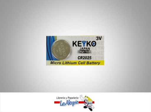 [753182266480] PILA DE BOTON CR2025 MICRO LITIO 3V UND MARCA KEYKO   