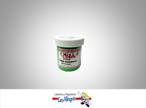 [7590015000315] PINTURA AL FRIO 60CC F050 VERDE ESMERALD MARCA ORO COLOR   