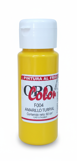 [7590015000353] PINTURA AL FRIO 60CC F004 AMARILLO TURPIAL MARCA ORO COLOR