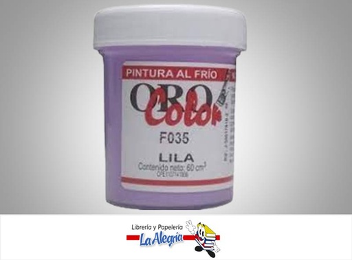 [7590015000667] PINTURA AL FRIO 60CC F035 LILA MARCA ORO COLOR   