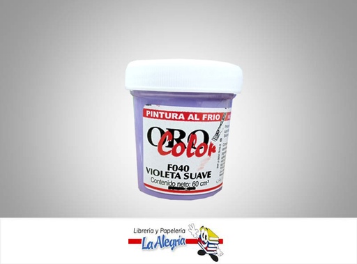 [7590015000711] PINTURA AL FRIO 60CC F040 VIOLETA SUAVE MARCA ORO COLOR   
