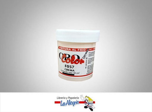 [7590015000889] PINTURA AL FRIO 60CC F057 CREMA MARCA ORO COLOR   