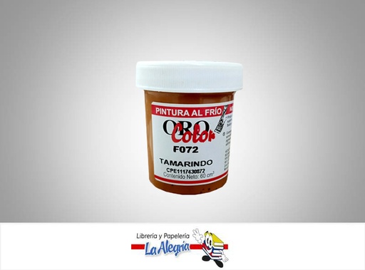 [7590015001039] PINTURA AL FRIO F072 60CC TAMARINDO MARCA ORO COLOR   