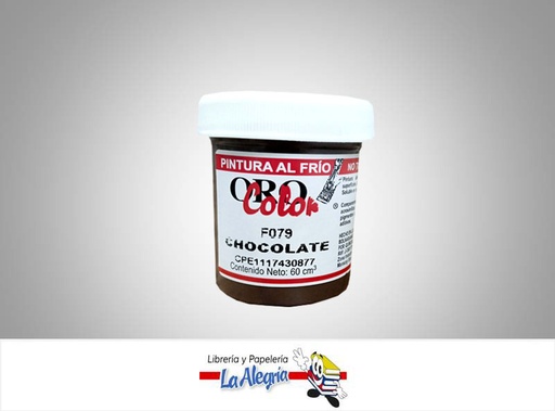 [7590015001107] PINTURA AL FRIO 60CC F079 CHOCOLATE MARCA ORO COLOR   