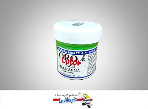 [7590015001756] PINTURA P/TELA 30CC TW13 MANZANA MARCA ORO COLOR   