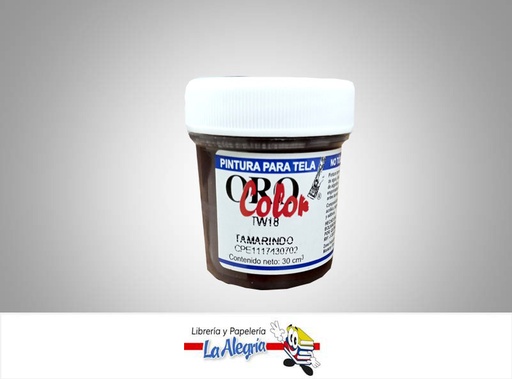 [7590015001800] PINTURA P/TELA TW18 30CC TAMARINDO MARCA ORO COLOR   