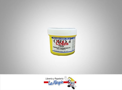 [7590015001978] PINTURA P/TELA 30CC TW40 AMARILLO FLUORE MARCA ORO COLOR   