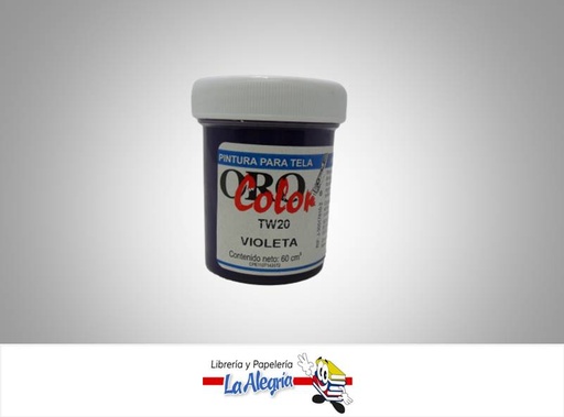 [7590015002234] PINTURA P/TELA 60ML TW20 VIOLETA MARCA ORO COLOR   