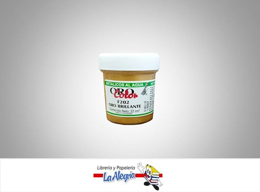[7590015002920] METALICO AL AGUA 22CC F202 ORO BRILLANTE MARCA ORO COLOR