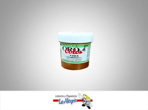 [7590015002944] METALICO AL AGUA 22CC F204 COBRIZO MARCA ORO COLOR   
