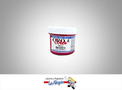 [7590015005938] PINTURA P/TELA 30CC TW53 MAGENTA MARCA ORO COLOR   