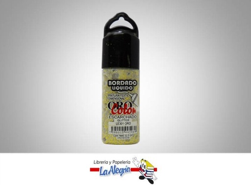 [7590015005969] BORDADO LIQ ESC LE301 32,5CC ORO MARCA ORO COLOR   