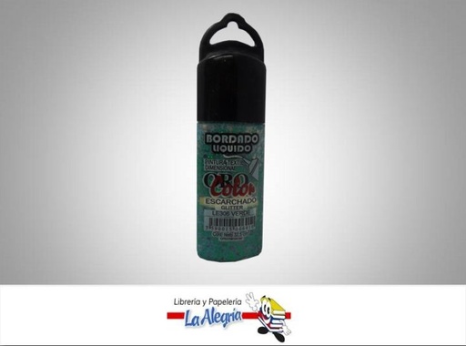 [7590015006010] BORDADO LIQ ESC LE306 32,5CC VERDE MARCA ORO COLOR   