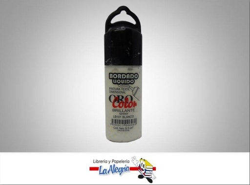 [7590015006089] BORDADO LIQ BRI LB101 32,5CC BLANCO MARCA ORO COLOR   