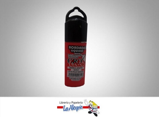 [7590015006126] BORDADO LIQ BRI LB105 32,5CC ROJO NAVIDA MARCA ORO COLOR   
