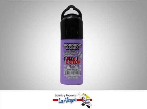[7590015006188] BORDADO LIQ BRI LB111 32,5CC VIOLETA MARCA ORO COLOR   