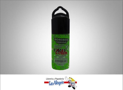 [7590015006218] BORDADO LIQ BRI LB114 32,5CC VERDE MANZA MARCA ORO COLOR   