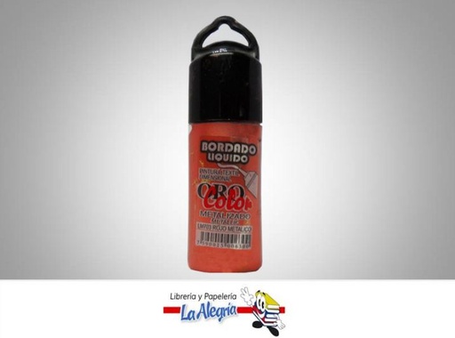 [7590015006300] BORDADO LIQ MET LM703 32,5CC ROJO METAL MARCA ORO COLOR   
