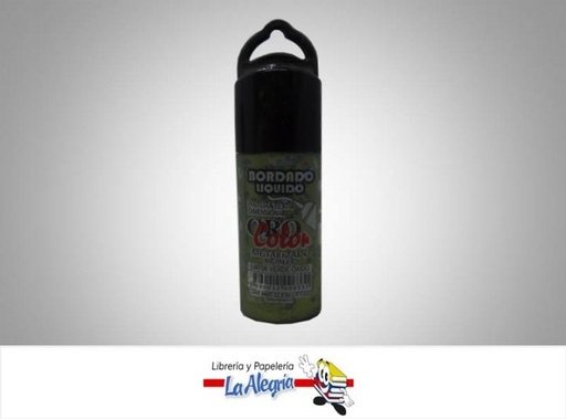 [7590015006331] BORDADO LIQ MET LM706 32,5CC VERDE OXIDO MARCA ORO COLOR   