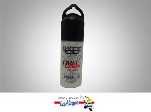 [7590015006362] BORDADO LIQ PER LP401 32,5CC BLANCO PERL MARCA ORO COLOR   