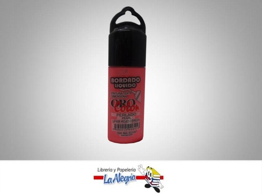 [7590015006416] BORDADO LIQ PER LP406 32,5CC ROJO CEREZA MARCA ORO COLOR   