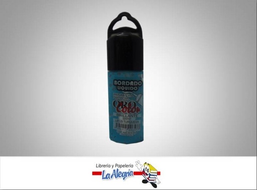[7590015006577] BORDADO LIQ BRI LB129 32,5CC TURQUESA MARCA ORO COLOR   