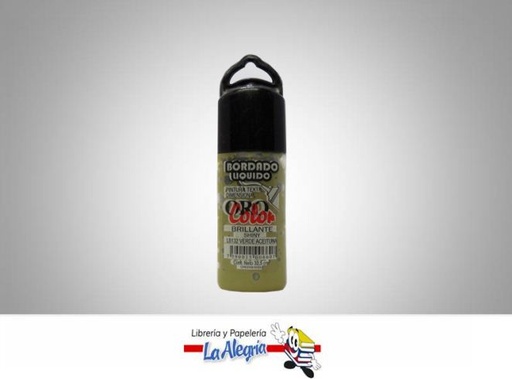 [7590015006607] BORDADO LIQ BRI LB132 32,5CC VERDE ACEIT MARCA ORO COLOR   